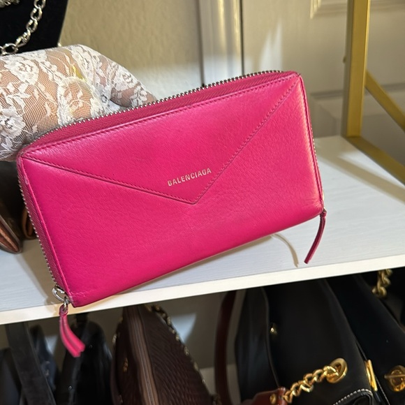 Authentic BALENCIAGA Papier Continental Leather Zip Around Long Wallet - Picture 8 of 16